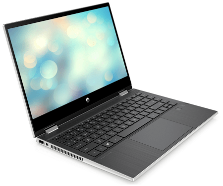 HP pavilion x360 14-dw1000　左斜め前から