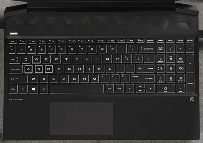 HP Pavilion Gaming 15のキーボード