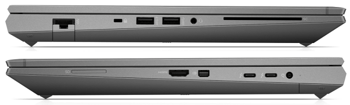 HP XBook Fury 15 G7のインターフェイス