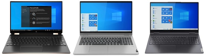 HP Spectre x360 15-eb1000と比較機種の筐体