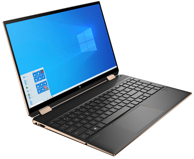 HP Spectre x360 15-eb1000の外観　左斜め前から