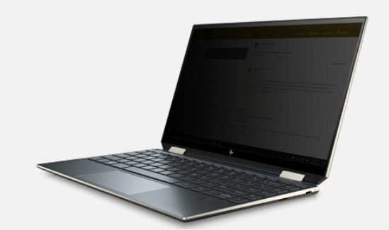 HP Spectre x360-aw2000 sure viewをONにした状態