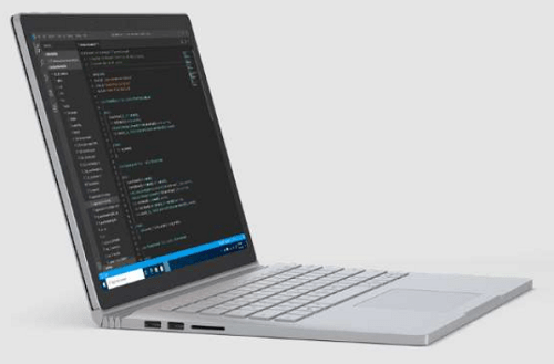 Surface Book 3の外観　左側面