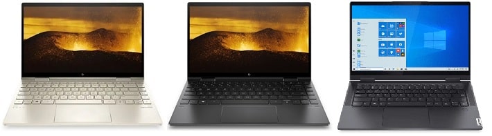 HP Envy X360 13-bd0000と比較機種の筐体