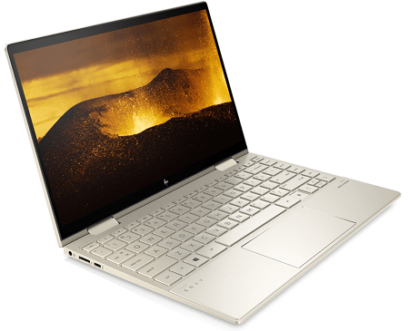 HP Envy x360 13-bd0000（インテル第11世代CPU搭載） 左斜め前から