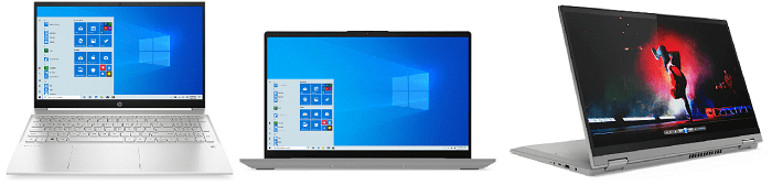 HP Pavilion 15-eg0000とIdeaPad slim 550i、IdeaPad Flex 550iの筐体比較