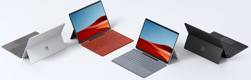 Surface Pro Xのカラーとキーボードのカラーバリエーション