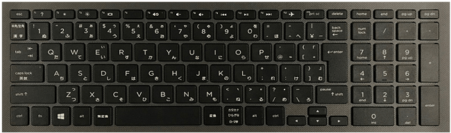HP 250 G7 Refreshのキーボード