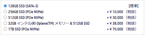 HP ProBook 450 G8のストレージの種類