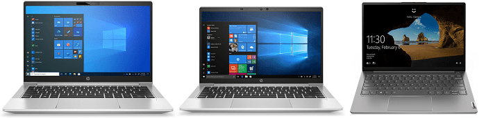 HP Probook 430 G8とProbook 635 Aero G7、Lenovo Thinkbook 13s Gen 2の筐体比較