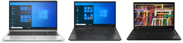 HP Probook 650 G8とLenovo ThinkPad E15 Gen 2、ThinkPad T15 Gen 2の筐体比較