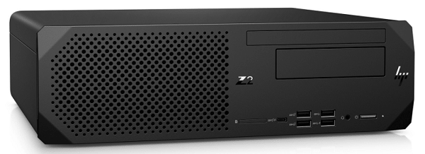 HP Z2 SFF G5 Workstation　置いた状態　右斜め前から