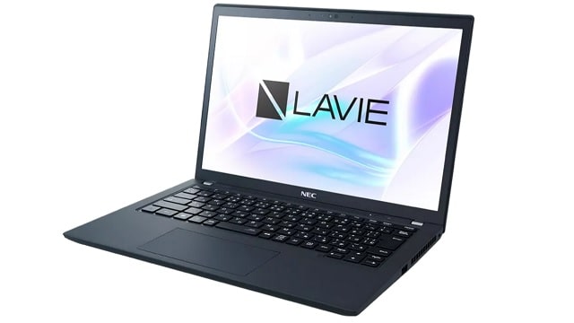 NEC Lavie Direct PM(X) 2021年夏モデル　右斜め前から