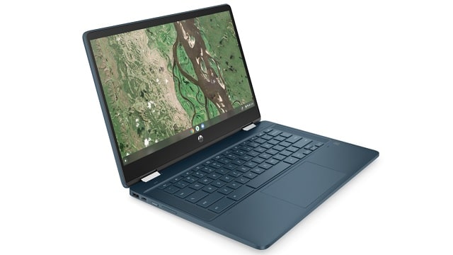 HP Chromebook x360 14b-cb0000　左斜め前から