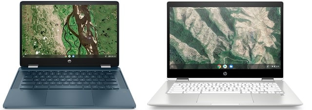 HP Chromebook x360 14b-cb0000と旧モデルの筐体
