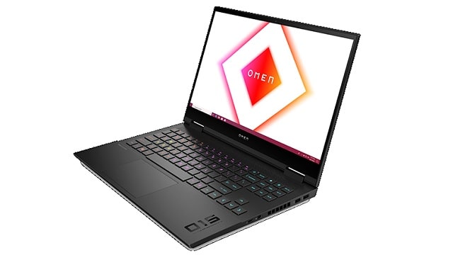 HP OMEN 15-ek0000　右斜め前から