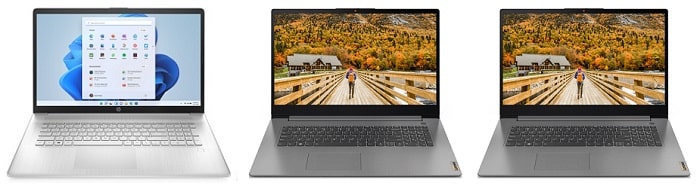 HP 17s-cu0000と比較機種の筐体