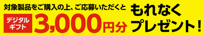 デジタルギフト券3000円プレゼントキャンペーン