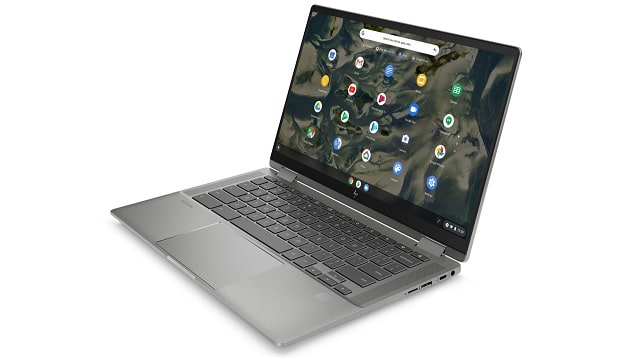 HP Chromebook x360 14c-cc　右斜め前から