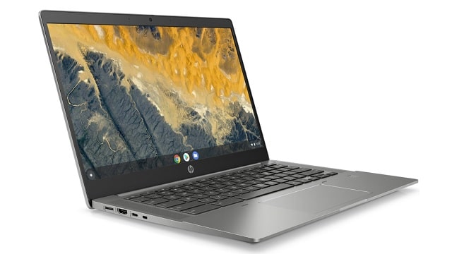 HP Chromebook 14b 左斜め前から