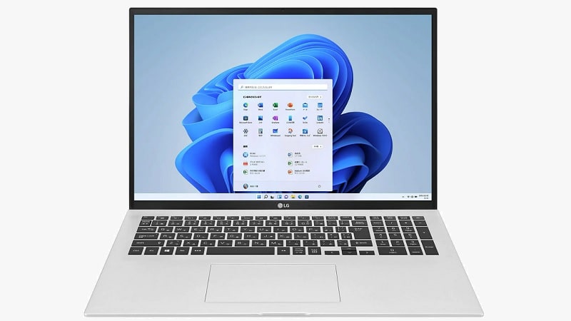 LG gram 17 2021年秋冬モデル　正面