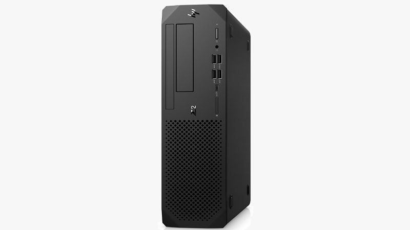 HP Z2 G8 SFF Workstation 縦置き 右斜め前から