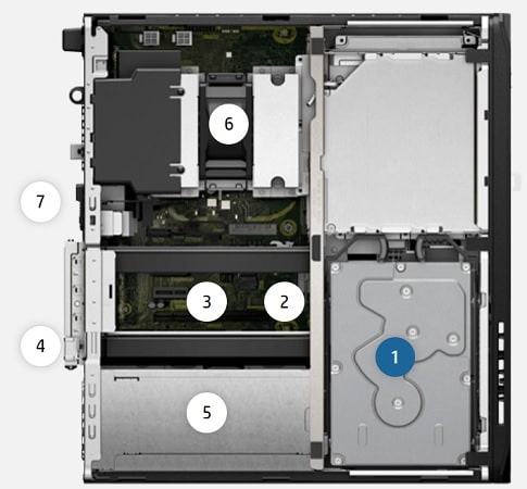 HP Z2 G8 SFF Workstation 筐体内部 各パーツ