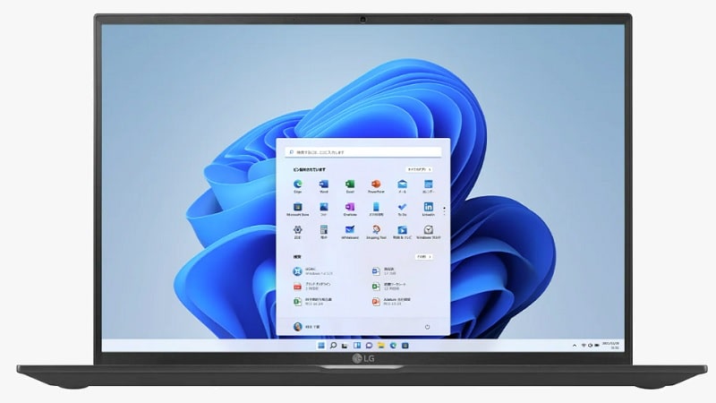 LG gram 14（2021年秋冬モデル）　正面