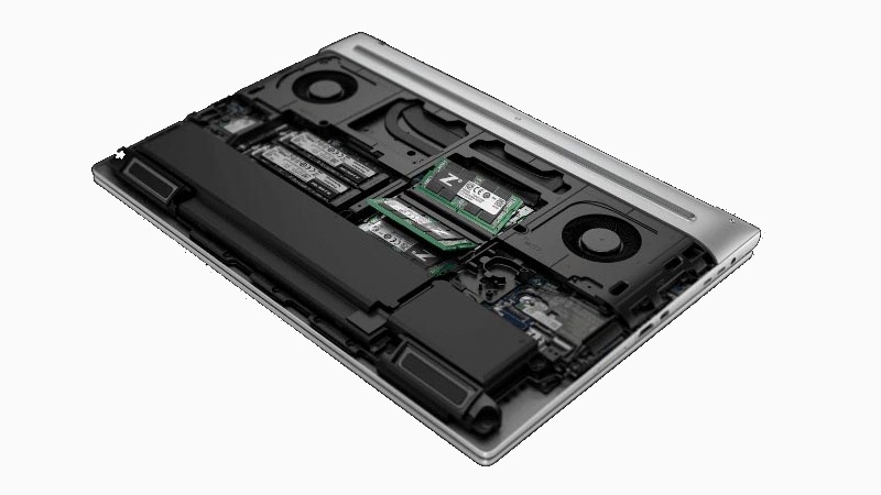 HP ZBook Fury 16 G9 筐体内部