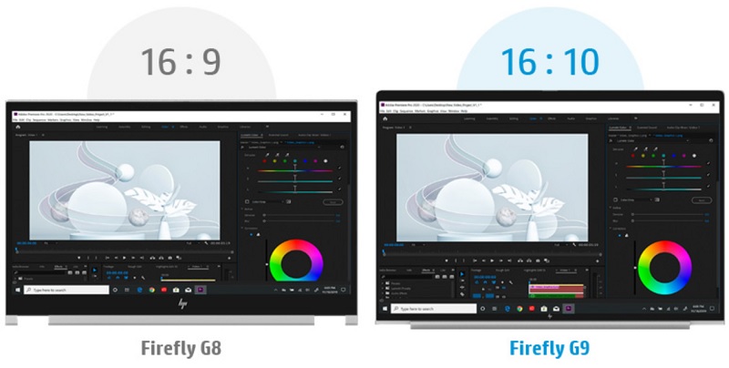 Firefly 16 G9とFirefly 15 G8のディスプレイ比較