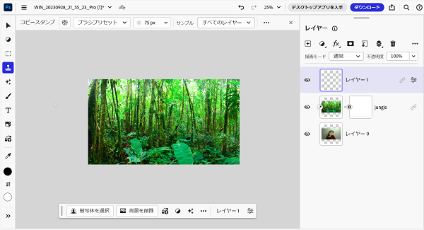 ZBook Firefly 14 G10でPhotoshopを使って生成した画像の計測
