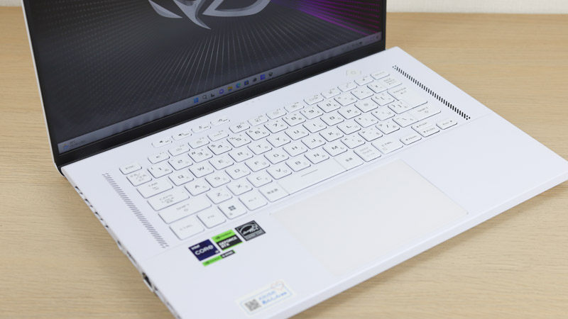 ROG Zephyrus G16 GU603VI キーボード面