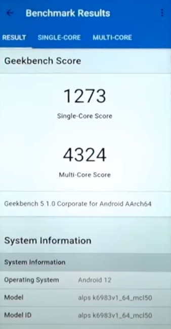 MediaTek Dimensity 9000 Geekbench 5計測結果