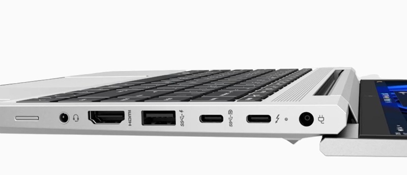 HP EliteBook 640 G10 ほぼ180度開けるディスプレイ