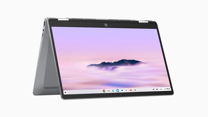 HP Chromebook Plus x360 14b-cd テントモード