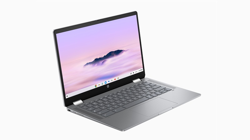 HP Chromebook Plus x360 14b-cd 左斜め前から